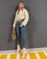 Farmerke dubokog struka sa push-up efektom 512/4