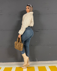 Farmerke dubokog struka sa push-up efektom 512/4