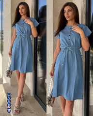 ClassX Lagana Teksas haljina sa kratkim rukavima