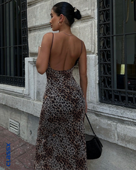 Leopard maksi haljina