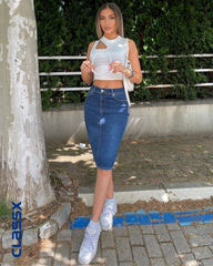 Tamna teksas suknja 52/5