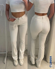 Push - Up farmerke koje oblikuju figuru 518/BELA