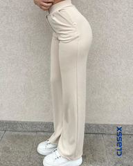 Bež elastin pantalone