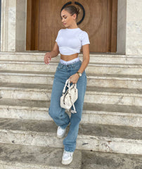 Farmerke sa širokim ravnim nogavicama 611/1b