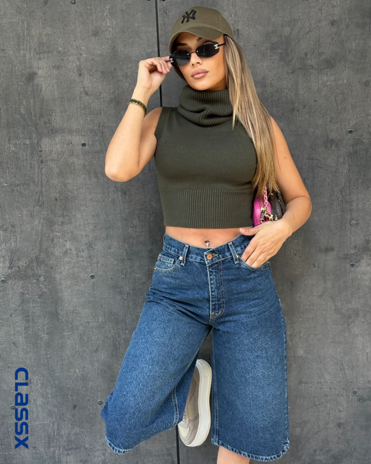 Bermuda Teksas šorts visokog struka 266/46